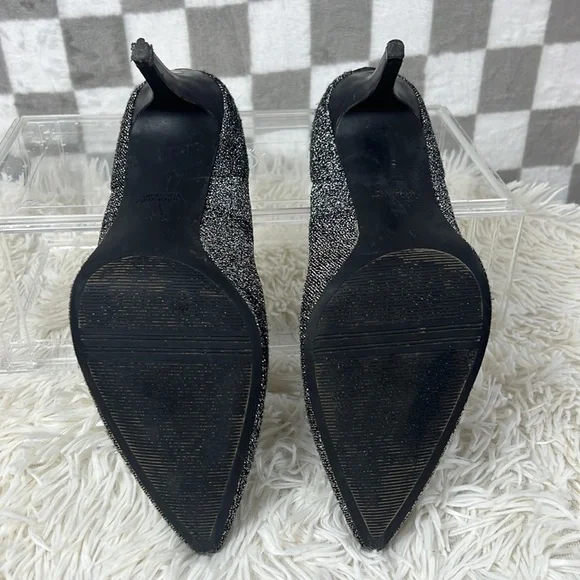 Vera Wang Black Sparkle Heel - Picture 6 of 7